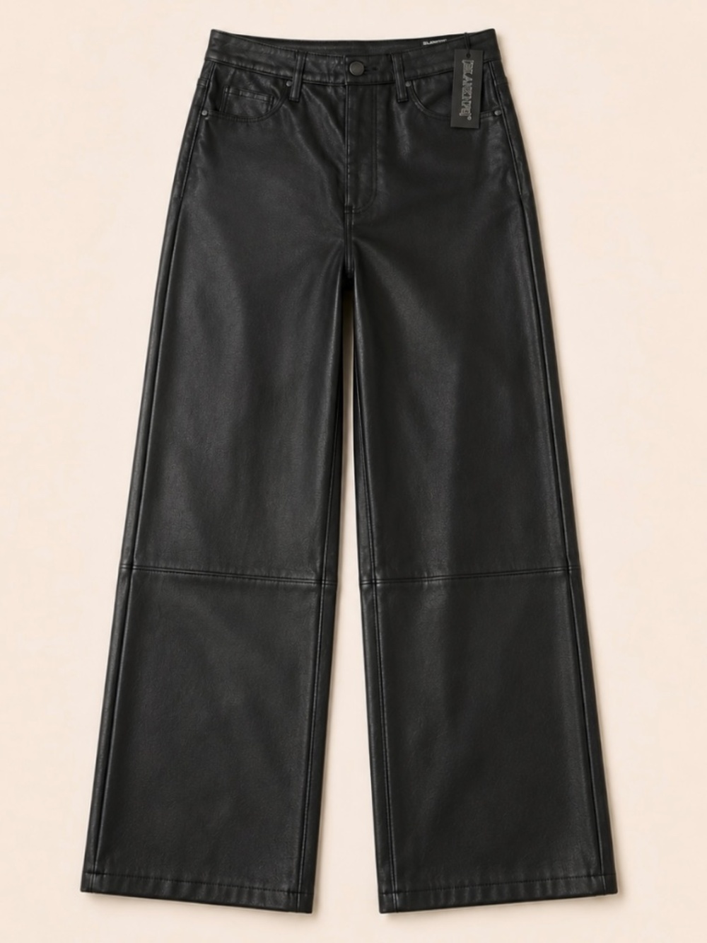BLANKNYC Black Faux Leather Wide Leg Pants – Size 27 – NWT